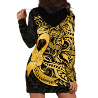 Polynesia Bone Cancer Awareness Hoodie Dress Fight Warriors LT14 - Polynesian Pride