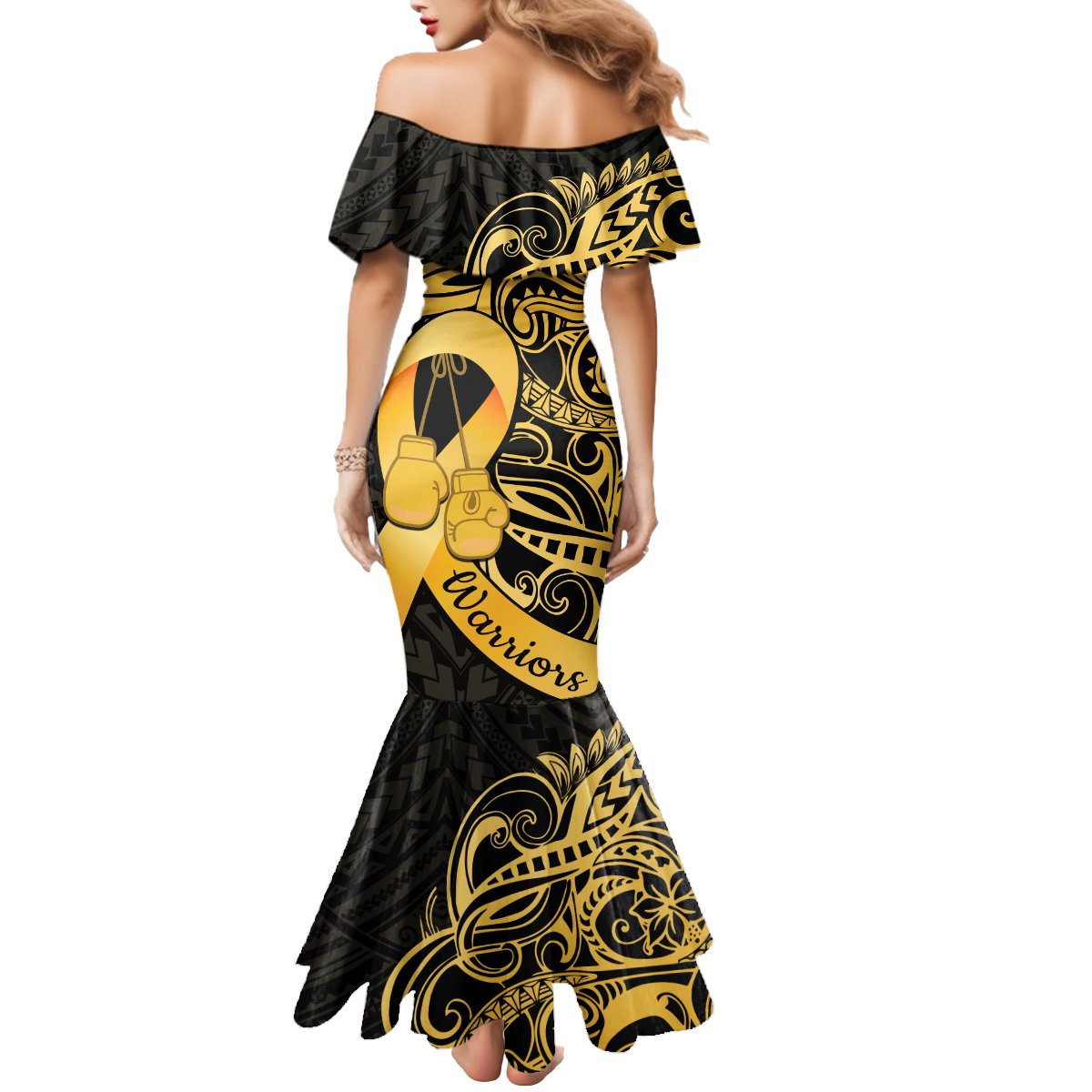 Polynesia Bone Cancer Awareness Mermaid Dress Fight Warriors