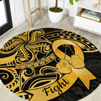 Polynesia Bone Cancer Awareness Round Carpet Fight Warriors