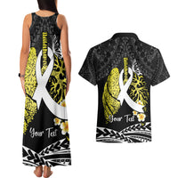 Personalised Polynesia World Lung Cancer Day Couples Matching Tank Maxi Dress and Hawaiian Shirt Faith Hope Love LT14 - Polynesian Pride