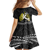 Personalised Polynesia World Lung Cancer Day Family Matching Short Sleeve Bodycon Dress and Hawaiian Shirt Faith Hope Love LT14 - Polynesian Pride