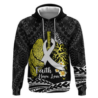 Personalised Polynesia World Lung Cancer Day Hoodie Faith Hope Love LT14 Pullover Hoodie Black - Polynesian Pride