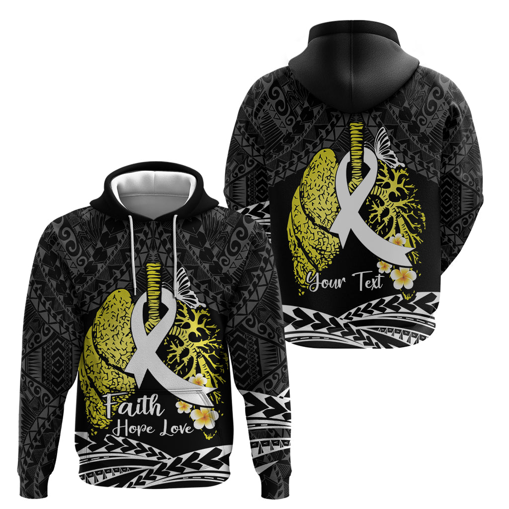 Personalised Polynesia World Lung Cancer Day Hoodie Faith Hope Love LT14 - Polynesian Pride