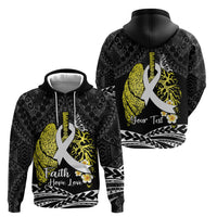 Personalised Polynesia World Lung Cancer Day Hoodie Faith Hope Love LT14 - Polynesian Pride