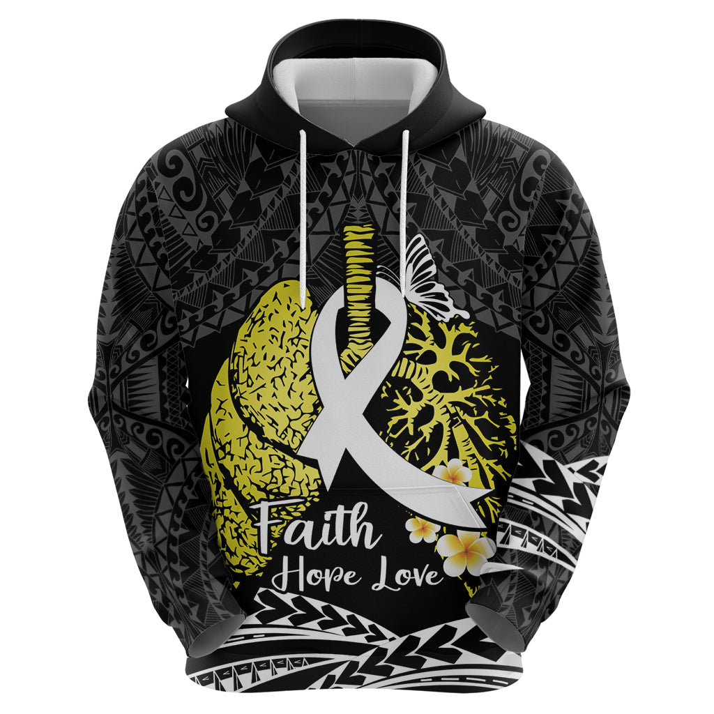 Personalised Polynesia World Lung Cancer Day Hoodie Faith Hope Love LT14 - Polynesian Pride