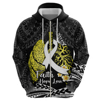 Personalised Polynesia World Lung Cancer Day Hoodie Faith Hope Love LT14 - Polynesian Pride