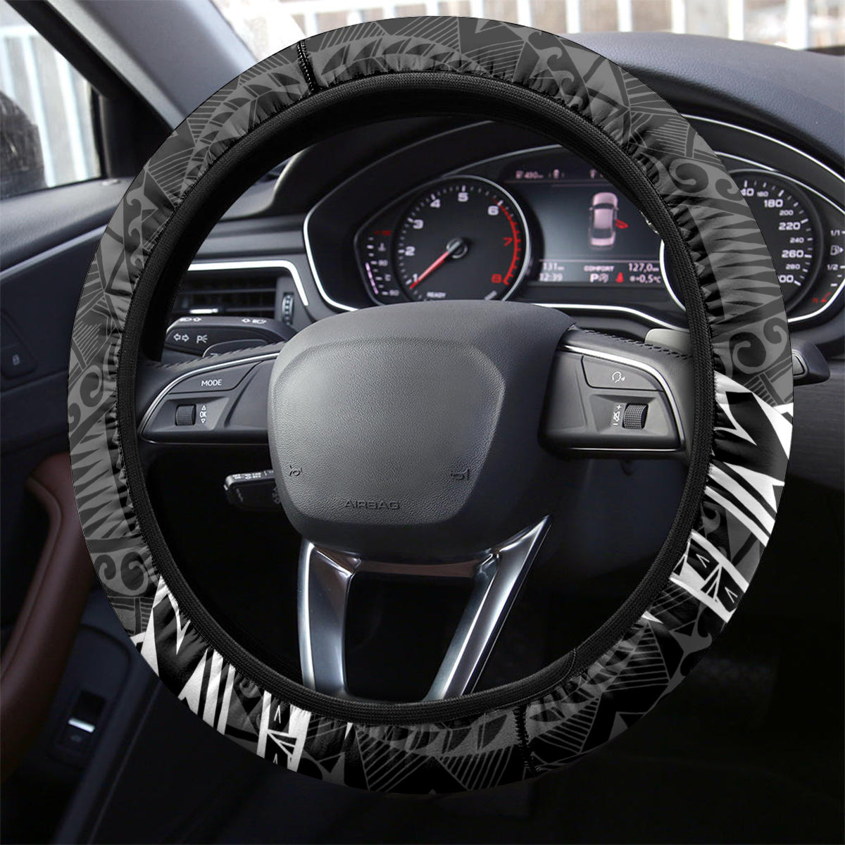 Polynesia World Lung Cancer Day Steering Wheel Cover Faith Hope Love