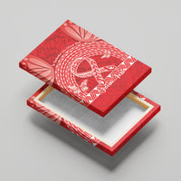 Personalised In September We Wear Red Canvas Wall Art Polynesia Blood Cancer Awareness