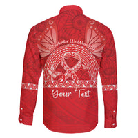 Personalised In September We Wear Red Family Matching Mermaid Dress and Hawaiian Shirt Polynesia Blood Cancer Awareness LT14 - Polynesian Pride
