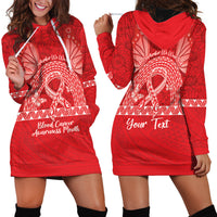 Personalised In September We Wear Red Hoodie Dress Polynesia Blood Cancer Awareness LT14 - Polynesian Pride