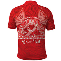 Personalised In September We Wear Red Polo Shirt Polynesia Blood Cancer Awareness LT14 - Polynesian Pride