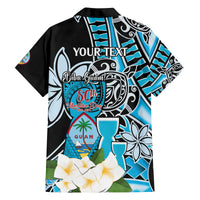 Personalised Guam Liberation Day Family Matching Summer Maxi Dress and Hawaiian Shirt 80th Anniversary Chamorro Latte Stone With Guasali Flowers LT14 - Polynesian Pride