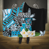 Personalised Guam Liberation Day Hooded Blanket Chamorro Latte Stone With Guasali Flowers