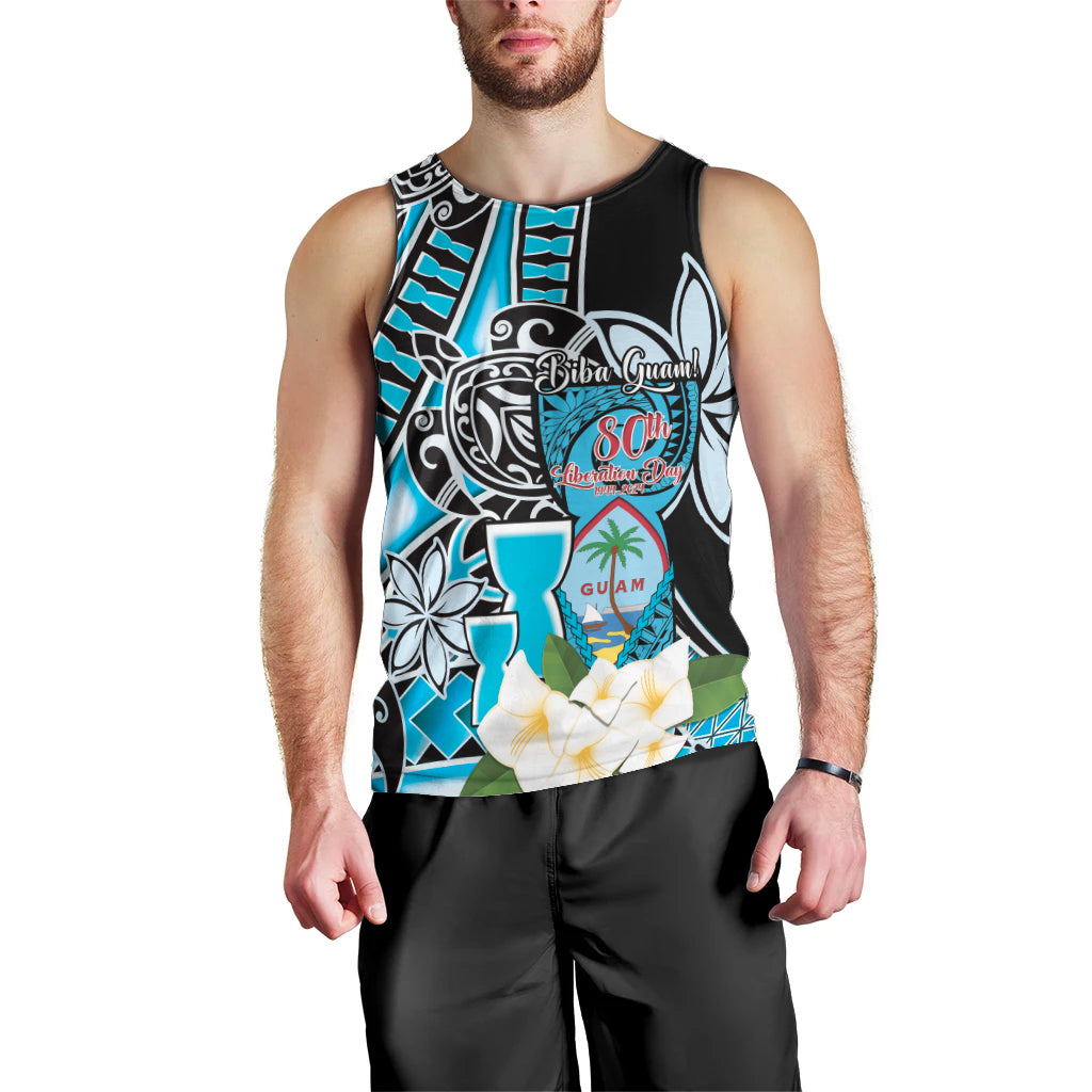 Personalised Guam Liberation Day Men Tank Top Chamorro Latte Stone With Guasali Flowers