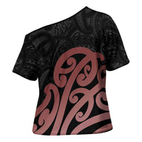 New Zealand Mangopare Tamanako Cross Shoulder Shirt Aotearoa Maori LT14 - Polynesian Pride