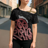 New Zealand Mangopare Tamanako Cross Shoulder Shirt Aotearoa Maori LT14 - Polynesian Pride