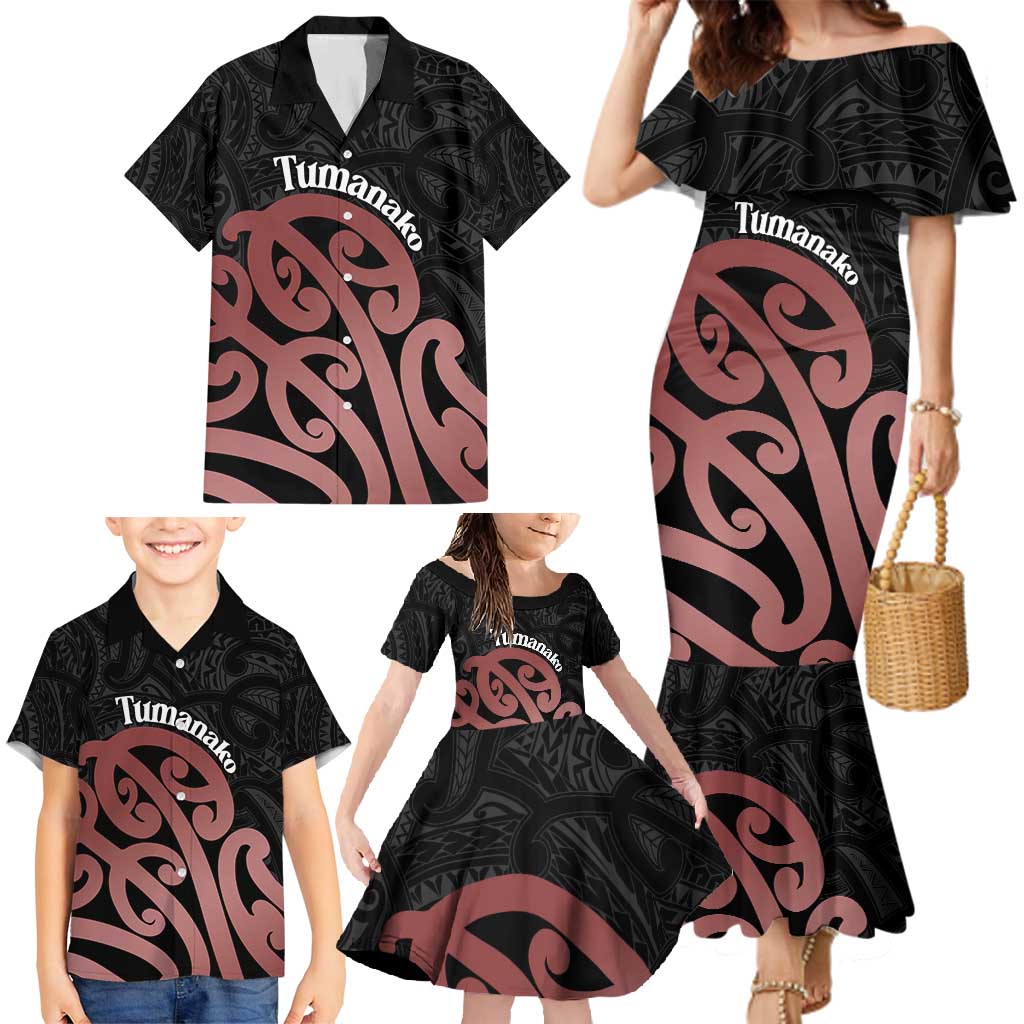 New Zealand Mangopare Tamanako Family Matching Mermaid Dress and Hawaiian Shirt Aotearoa Maori LT14 - Polynesian Pride