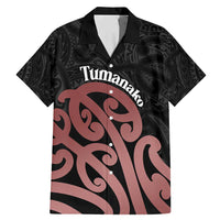 New Zealand Mangopare Tamanako Family Matching Mermaid Dress and Hawaiian Shirt Aotearoa Maori LT14 Dad's Shirt - Short Sleeve Brown - Polynesian Pride