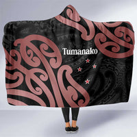 New Zealand Mangopare Tamanako Hooded Blanket Aotearoa Maori LT14 One Size Brown - Polynesian Pride