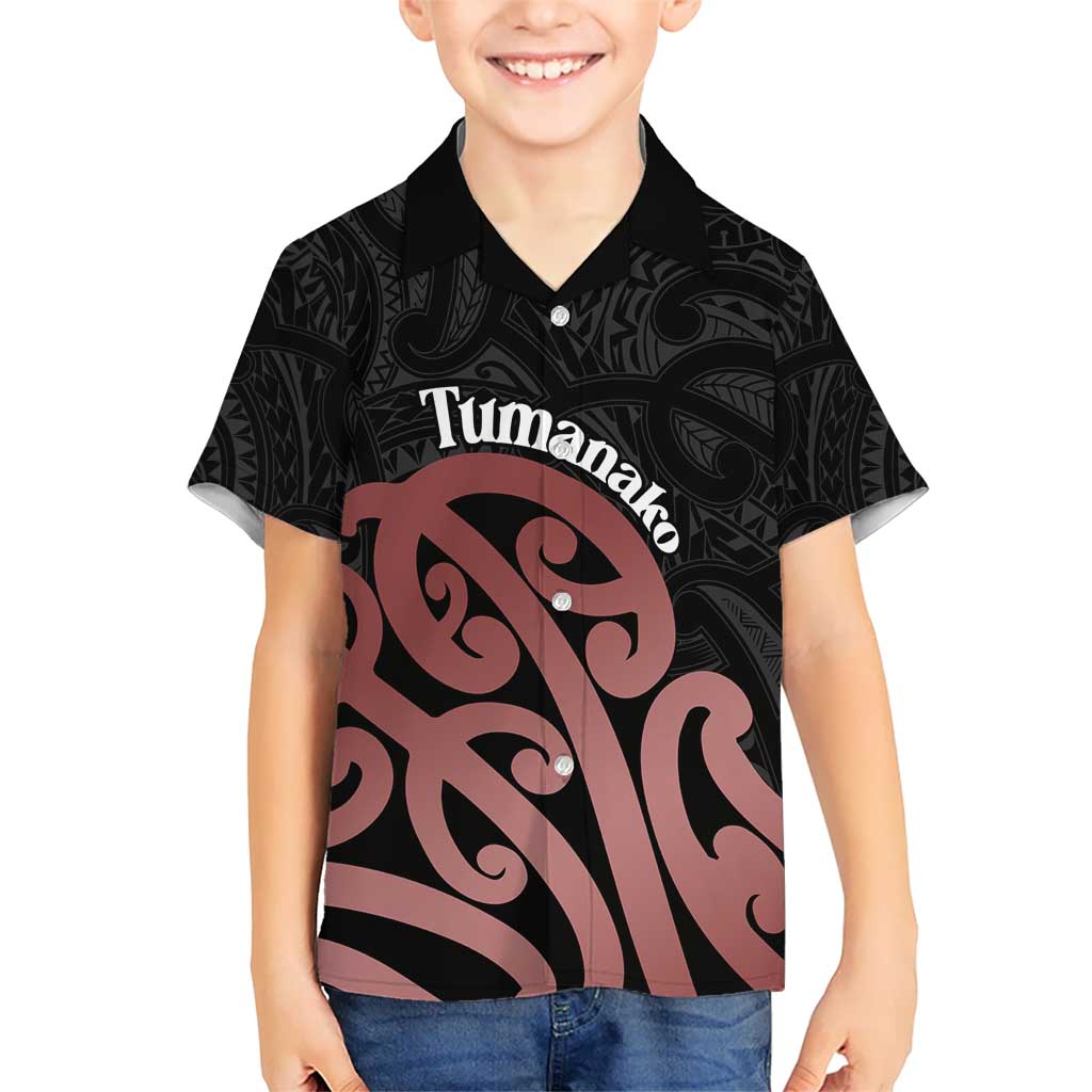 New Zealand Mangopare Tamanako Kid Hawaiian Shirt Aotearoa Maori LT14 Kid Brown - Polynesian Pride