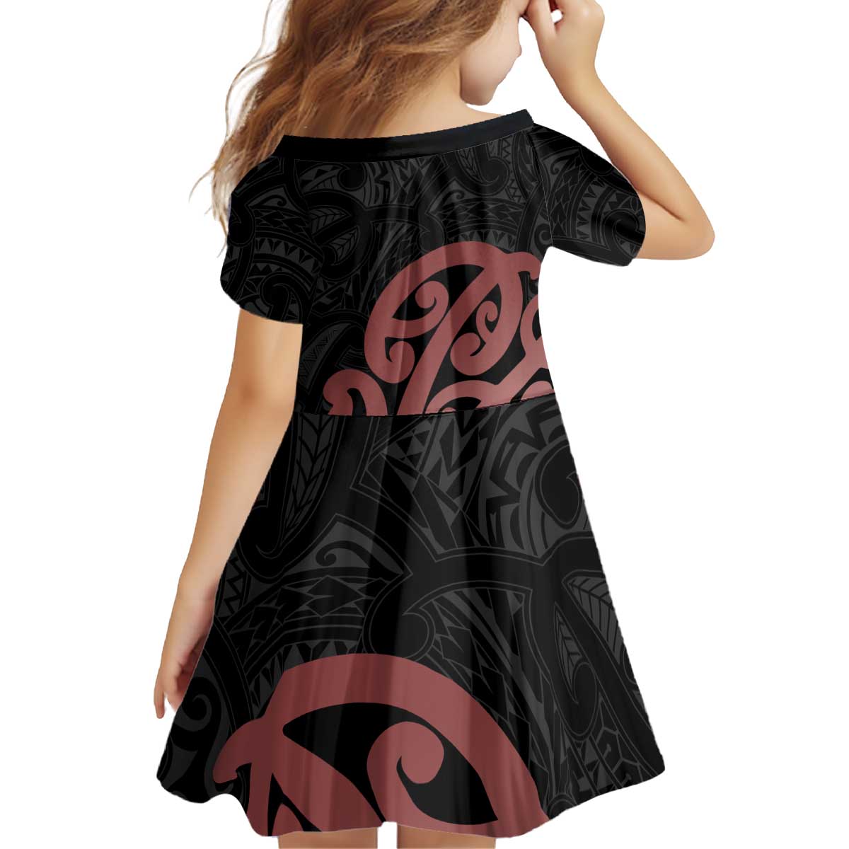 New Zealand Mangopare Tamanako Kid Short Sleeve Dress Aotearoa Maori LT14 - Polynesian Pride