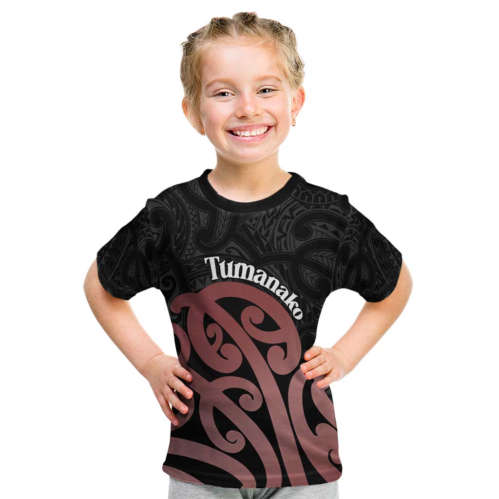 New Zealand Mangopare Tamanako Kid T Shirt Aotearoa Maori LT14 Brown - Polynesian Pride