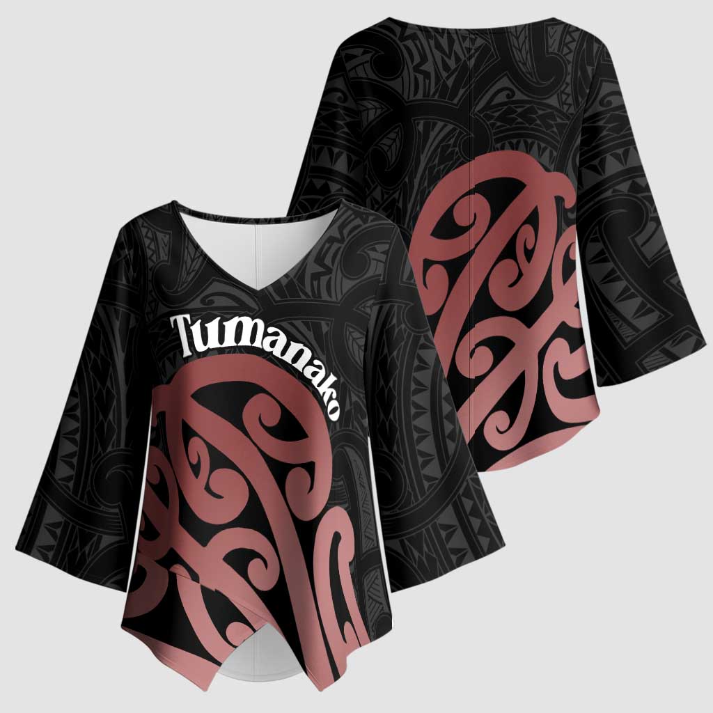 New Zealand Mangopare Tamanako Kimono Sleeve Blouse Aotearoa Maori LT14 - Polynesian Pride