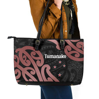 New Zealand Mangopare Tamanako Leather Tote Bag Aotearoa Maori LT14 - Polynesian Pride