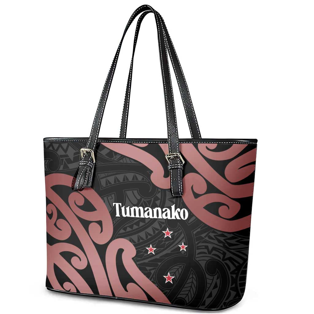 New Zealand Mangopare Tamanako Leather Tote Bag Aotearoa Maori LT14 - Polynesian Pride