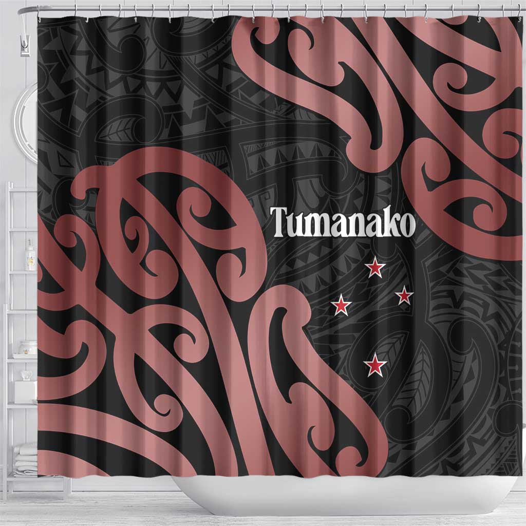 New Zealand Mangopare Tamanako Shower Curtain Aotearoa Maori LT14 - Polynesian Pride