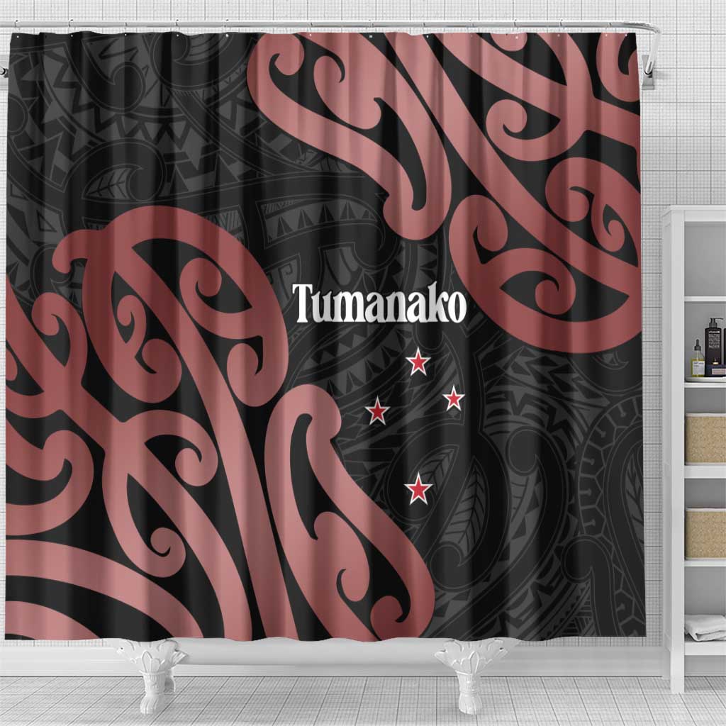 New Zealand Mangopare Tamanako Shower Curtain Aotearoa Maori LT14 - Polynesian Pride