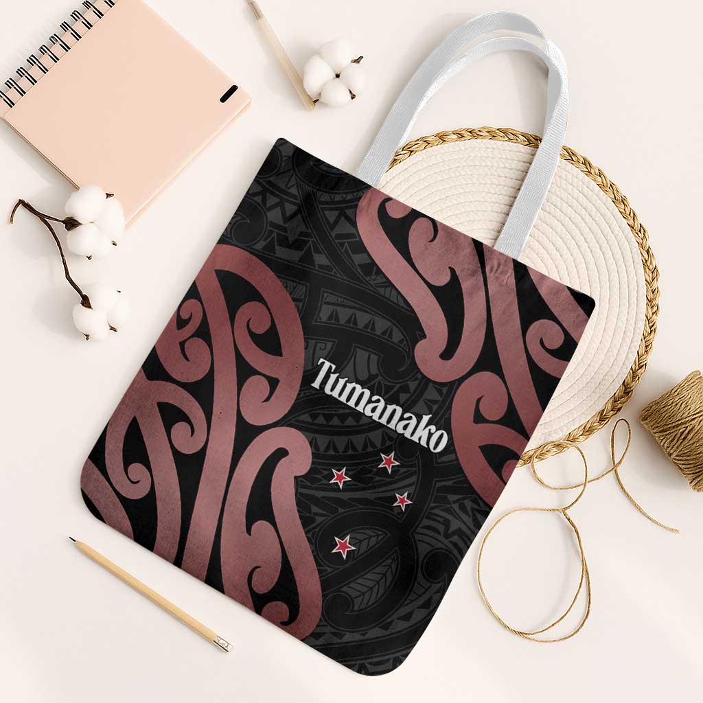 New Zealand Mangopare Tamanako Tote Bag Aotearoa Maori LT14 White Strap One Size Brown - Polynesian Pride