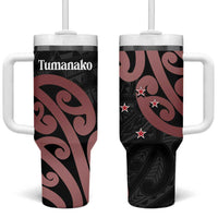 New Zealand Mangopare Tamanako Tumbler With Handle Aotearoa Maori LT14 One Size: 40 oz Brown - Polynesian Pride