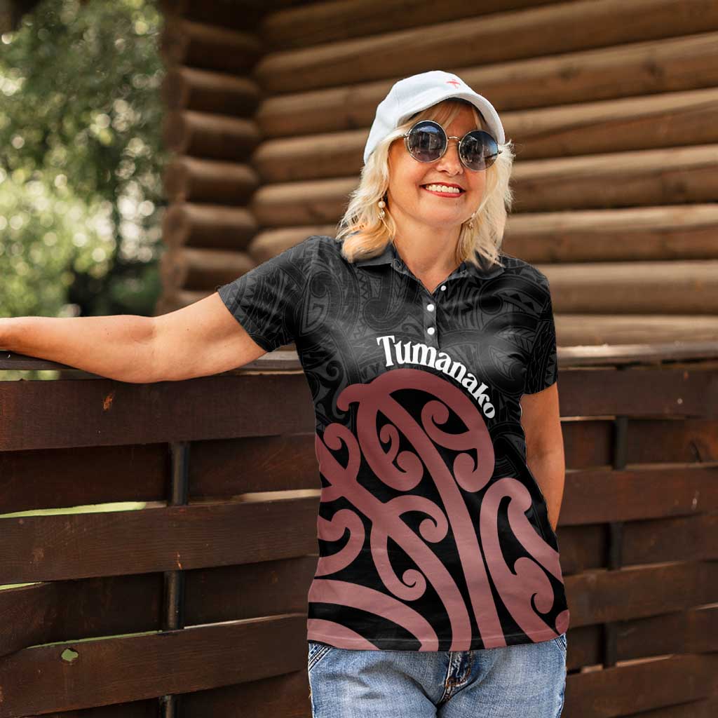 New Zealand Mangopare Tamanako Women Polo Shirt Aotearoa Maori LT14 - Polynesian Pride