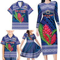 Custom Samoa Rugby Family Matching Long Sleeve Bodycon Dress and Hawaiian Shirt 2024 Go Champions Samoan Gingers LT14 - Polynesian Pride