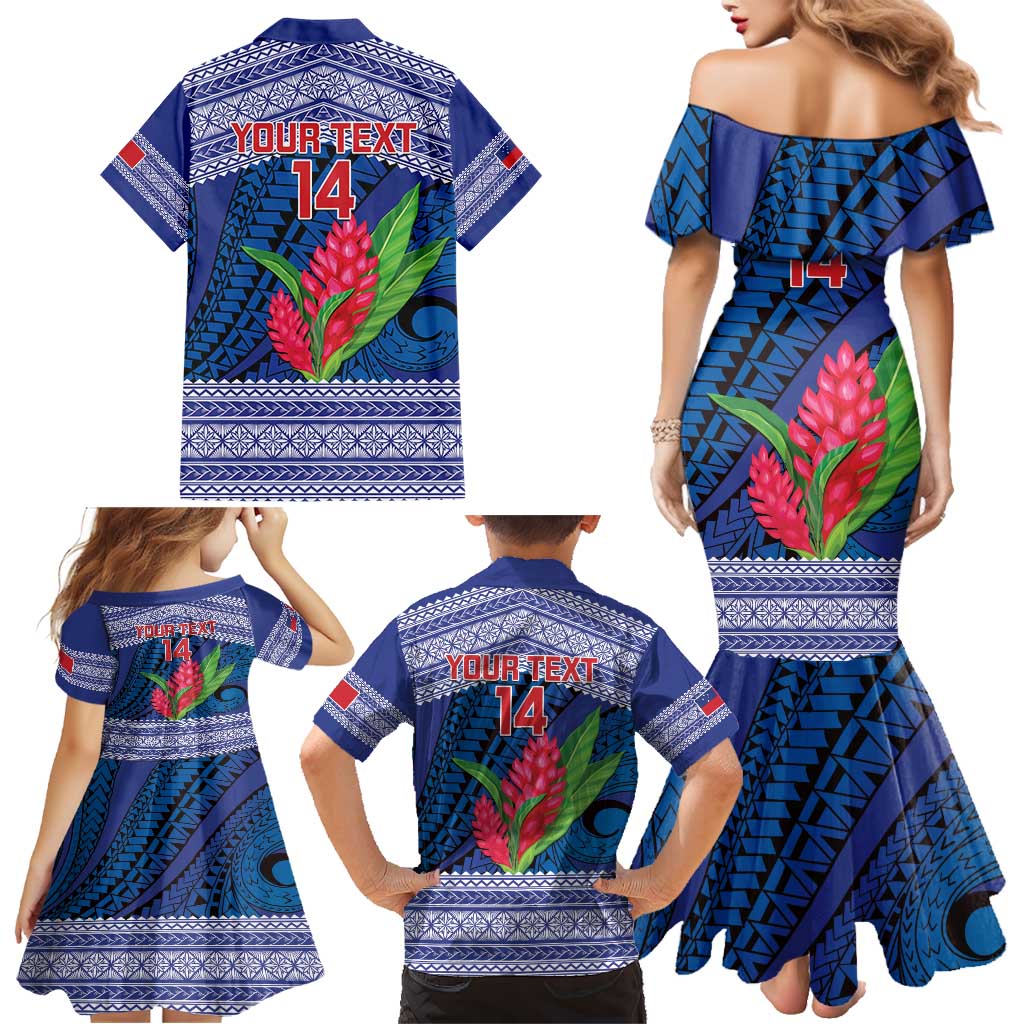 Custom Samoa Rugby Family Matching Mermaid Dress and Hawaiian Shirt 2024 Go Champions Samoan Gingers LT14 - Polynesian Pride