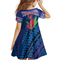 Custom Samoa Rugby Family Matching Off Shoulder Short Dress and Hawaiian Shirt 2024 Go Champions Samoan Gingers LT14 - Polynesian Pride