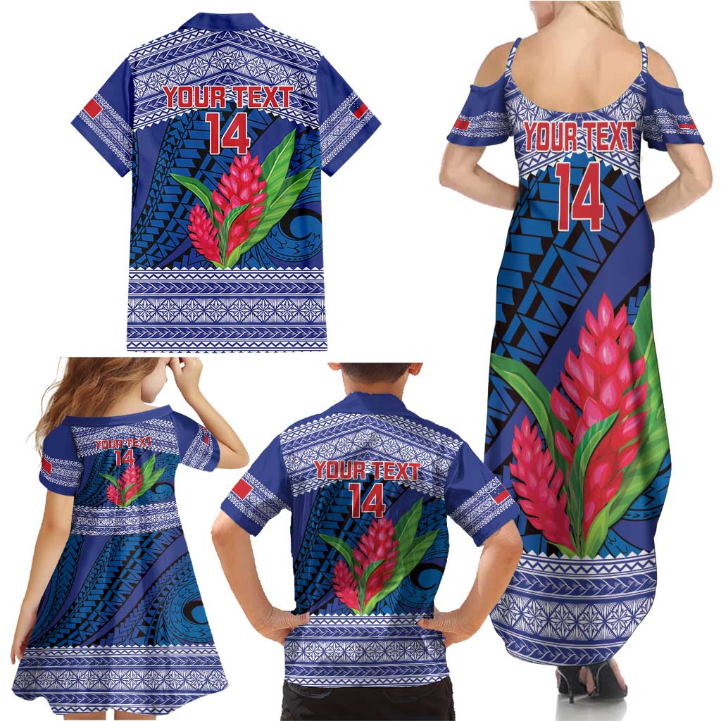 Custom Samoa Rugby Family Matching Summer Maxi Dress and Hawaiian Shirt 2024 Go Champions Samoan Gingers LT14 - Polynesian Pride