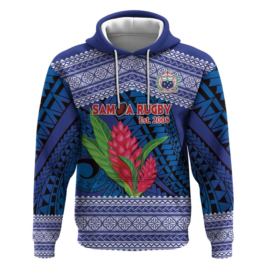 Custom Samoa Rugby Hoodie 2024 Go Champions Samoan Gingers LT14 Pullover Hoodie Blue - Polynesian Pride