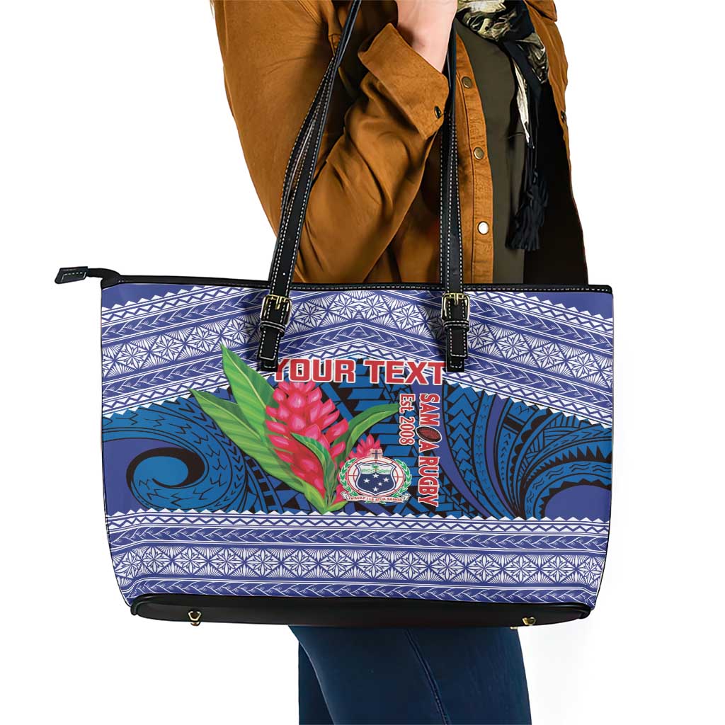 Custom Samoa Rugby Leather Tote Bag 2024 Go Champions Samoan Gingers LT14 - Polynesian Pride