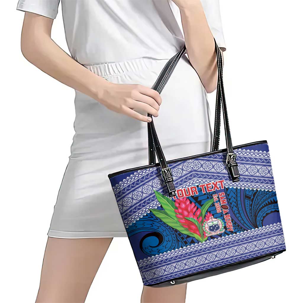 Custom Samoa Rugby Leather Tote Bag 2024 Go Champions Samoan Gingers LT14 - Polynesian Pride
