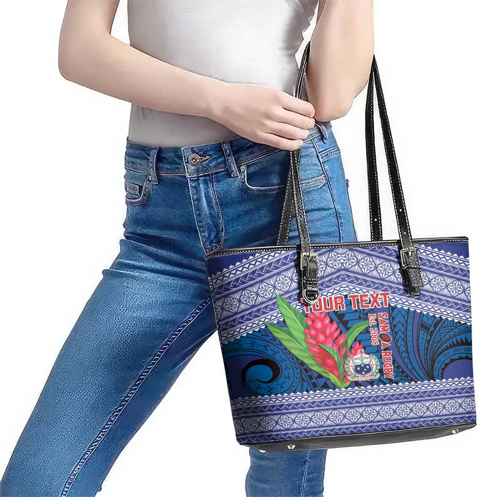 Custom Samoa Rugby Leather Tote Bag 2024 Go Champions Samoan Gingers LT14 - Polynesian Pride