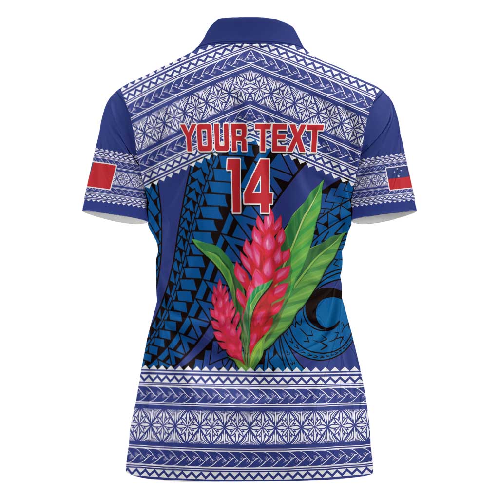 Custom Samoa Rugby Women Polo Shirt 2024 Go Champions Samoan Gingers