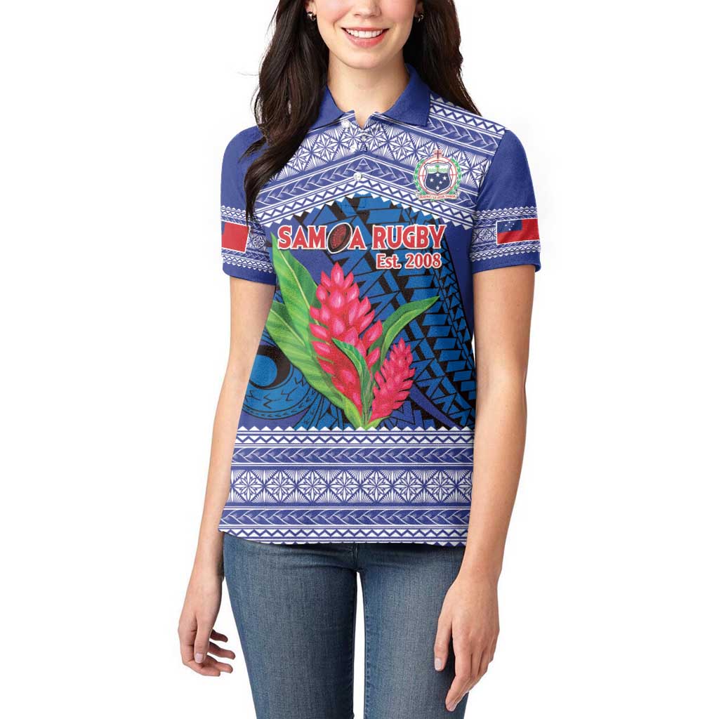 Custom Samoa Rugby Women Polo Shirt 2024 Go Champions Samoan Gingers