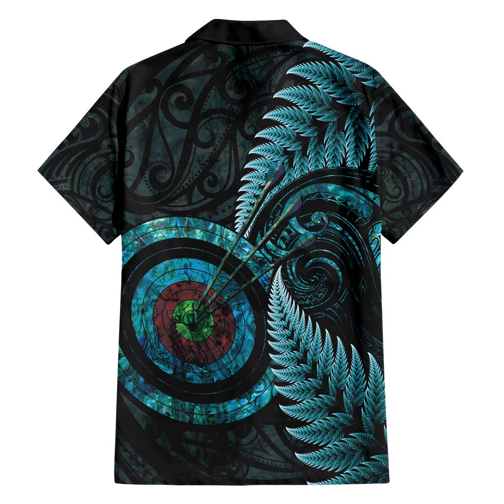 New Zealand Archery Family Matching Off Shoulder Maxi Dress and Hawaiian Shirt Aotearoa Silver Fern Maori LT14 - Polynesian Pride