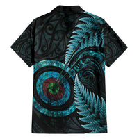 New Zealand Archery Family Matching Off Shoulder Maxi Dress and Hawaiian Shirt Aotearoa Silver Fern Maori LT14 - Polynesian Pride