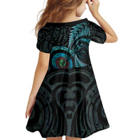 New Zealand Archery Kid Short Sleeve Dress Aotearoa Silver Fern Maori LT14 - Polynesian Pride