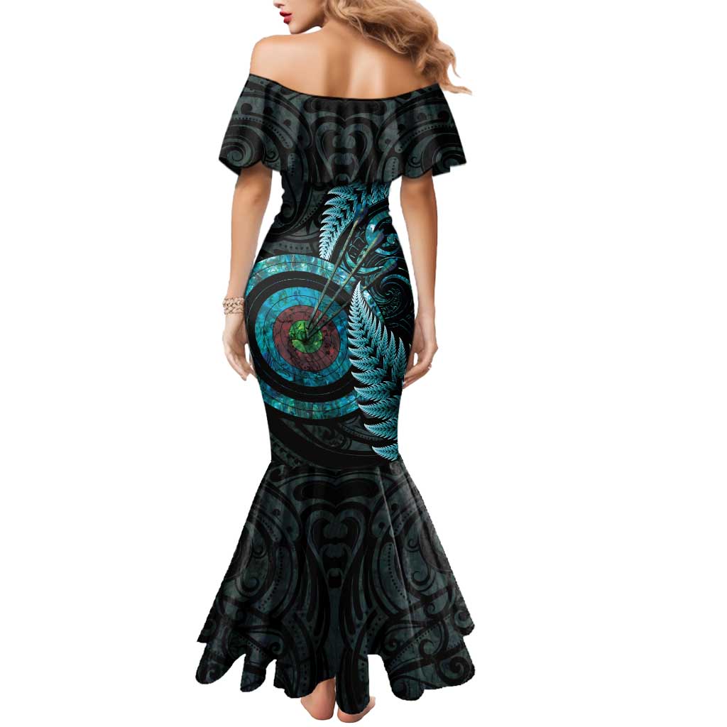 New Zealand Archery Mermaid Dress Aotearoa Silver Fern Maori LT14 - Polynesian Pride