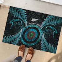 New Zealand Archery Rubber Doormat Aotearoa Silver Fern Maori - Polynesian Pride