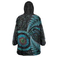 New Zealand Archery Wearable Blanket Hoodie Aotearoa Silver Fern Maori LT14 - Polynesian Pride